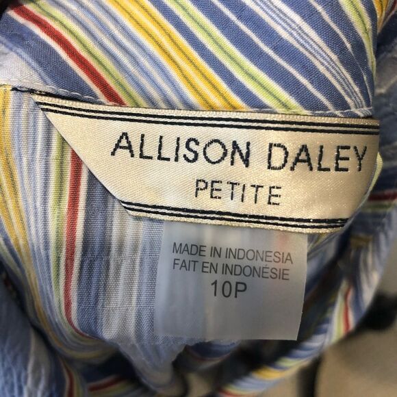 Allison Daley button down multi color blouse - Picture 6 of 8